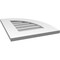 Ekena Millwork Quarter Round Top Right Surface Mount PVC Gable Vent w/ 3-1/2"W x 1"P Standard Frame, 16"W x 20"H GVPQR16X2001SN - alternate 5